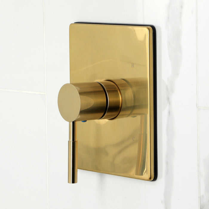 Kingston Sona KB6347DL - Concord Single-Handle Pressure Balanced Tub and Shower Faucet, Brushed Brass