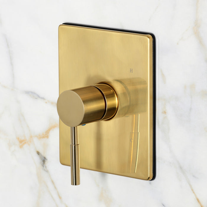 Kingston Concord KB6347DLSO Single-Handle Pressure Balanced Shower Faucet, Brushed Brass