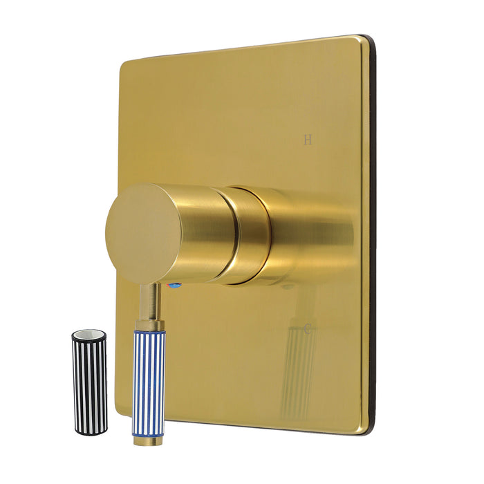 Kingston Verona KB6347KPSE Single-Handle Pressure Balanced Tub and Shower Faucet Valve and Trim Kit, Brushed Brass (Valve Included)