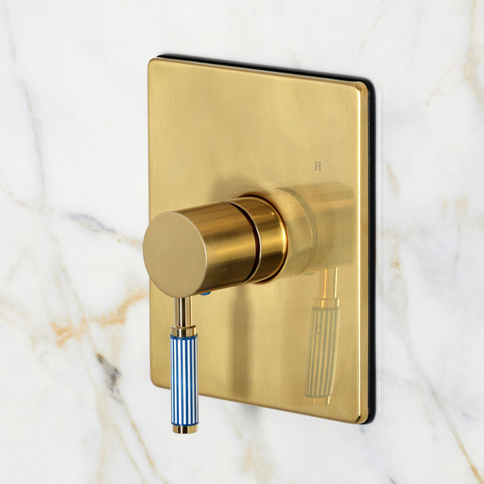 Kingston Verona KB6347KPSSO Single-Handle Pressure Balanced Shower Faucet, Brushed Brass