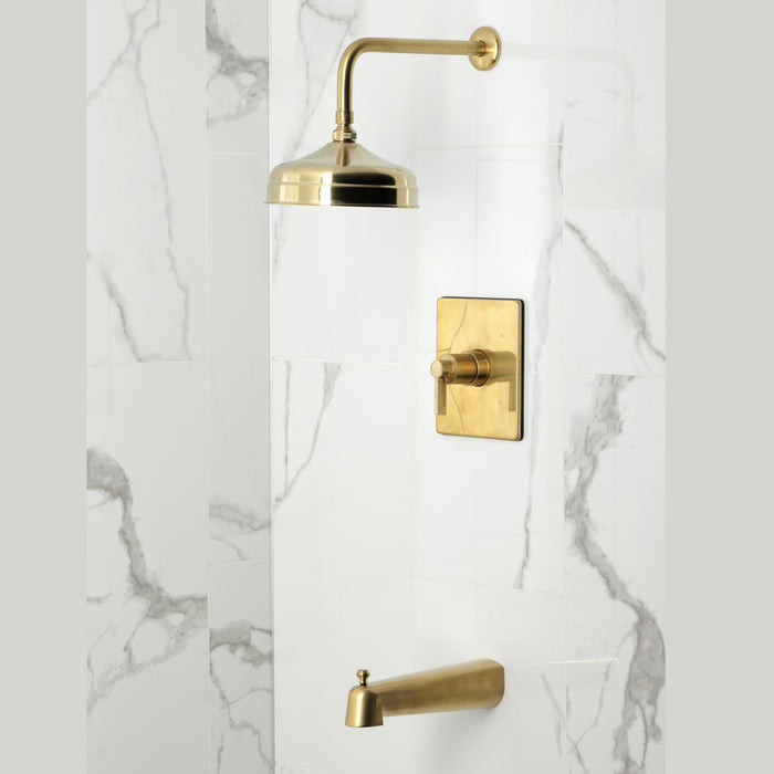 Kingston Sona KB6347NDL - NuvoFusion Single-Handle Pressure Balanced Tub and Shower Faucet, Brushed Brass