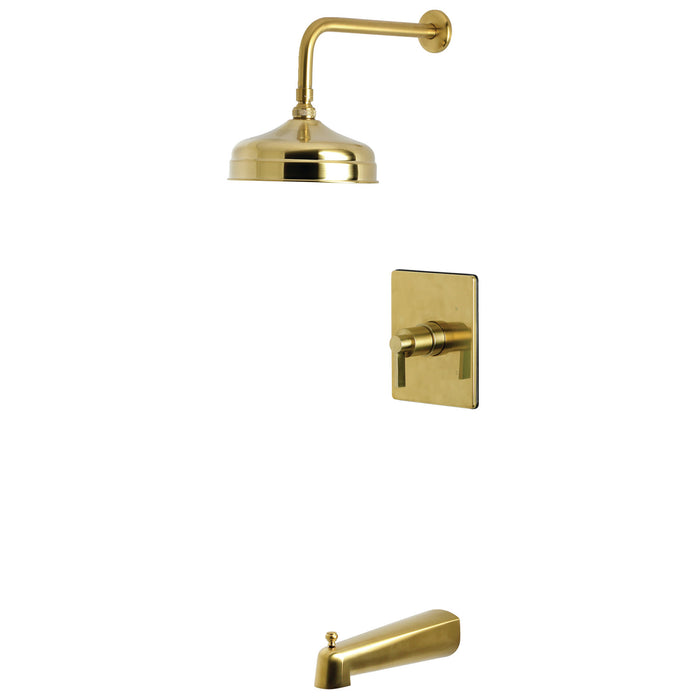 Kingston Sona KB6347NDL - NuvoFusion Single-Handle Pressure Balanced Tub and Shower Faucet, Brushed Brass