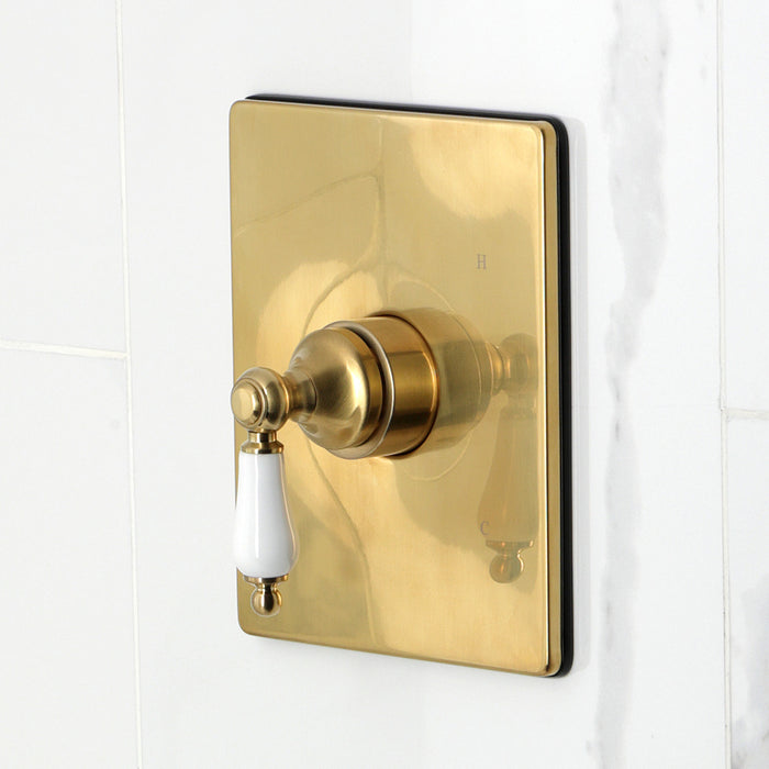 Kingston Tulare KB6347PLTO - Victorian Single-Handle Pressure Balanced Tub Faucet, Brushed Brass