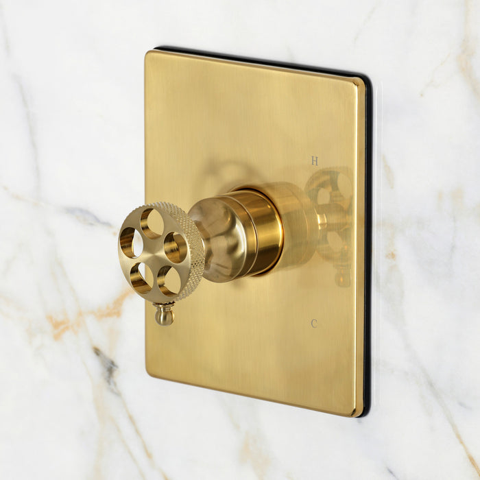Kingston Webb KB6347RKXSO Single-Handle Pressure Balanced Shower Faucet, Brushed Brass