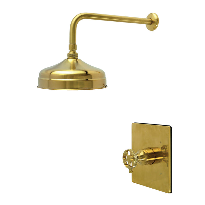 Kingston Webb KB6347RKXSO Single-Handle Pressure Balanced Shower Faucet, Brushed Brass
