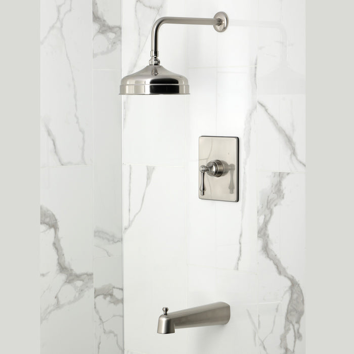 Kingston Tulare KB6348AL - Revival Single-Handle Pressure Balanced Tub and Shower Faucet, Brushed Nickel