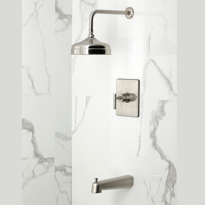 Kingston Sona KB6348CML - Manhattan Single-Handle Pressure Balanced Tub and Shower Faucet, Brushed Nickel