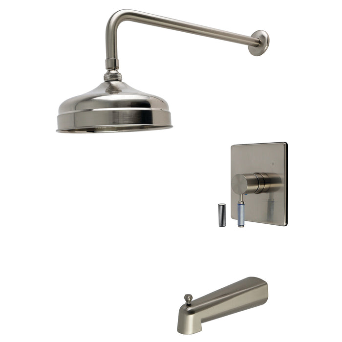 Kingston Verona KB6348KPS Single-Handle Pressure Balanced Tub and Shower Faucet, Brushed Nickel