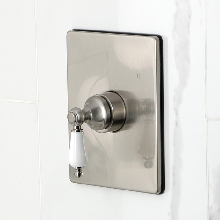 Kingston Tulare KB6348PLTO - Victorian Single-Handle Pressure Balanced Tub Faucet, Brushed Nickel