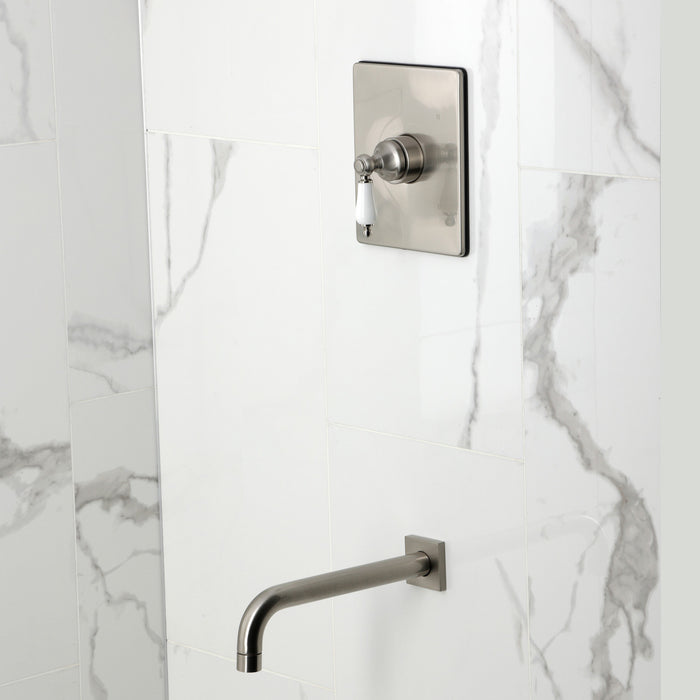 Kingston Tulare KB6348PLTO - Victorian Single-Handle Pressure Balanced Tub Faucet, Brushed Nickel