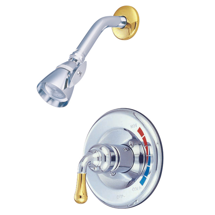 Kingston Tulare KB634SO - Magellan Single-Handle Pressure Balanced Shower Faucet, Polished Chrome/Polished Brass
