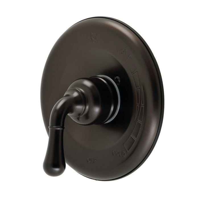 Kingston Tulare KB635E Single-Handle Pressure Balanced Tub and Shower Faucet, Valve and Trim Only, Oil Rubbed Bronze (Valve Included)