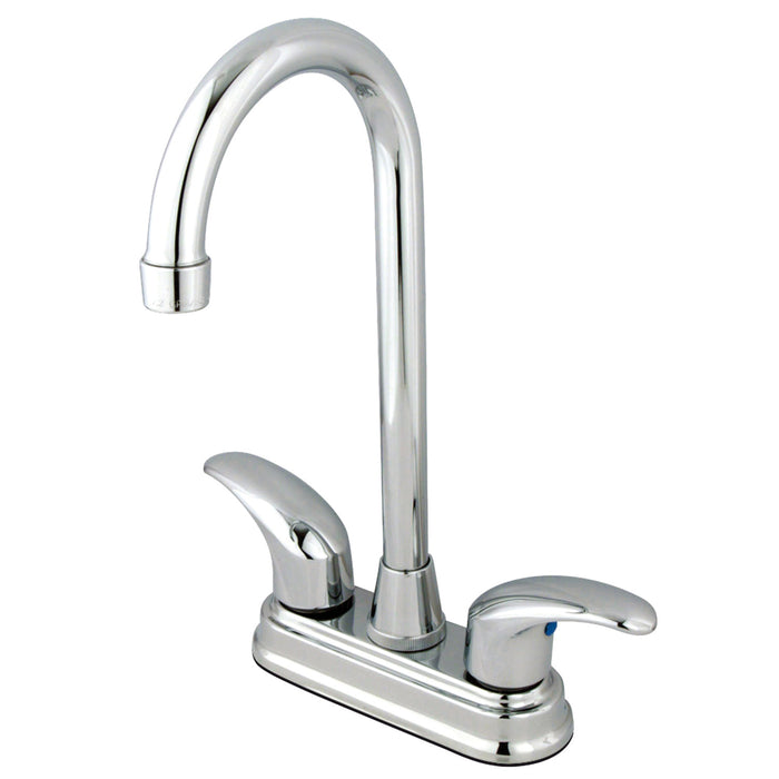 Kingston Tulare KB6491LL - Legacy Two-Handle 2-Hole Deck Mount Bar Faucet, Polished Chrome