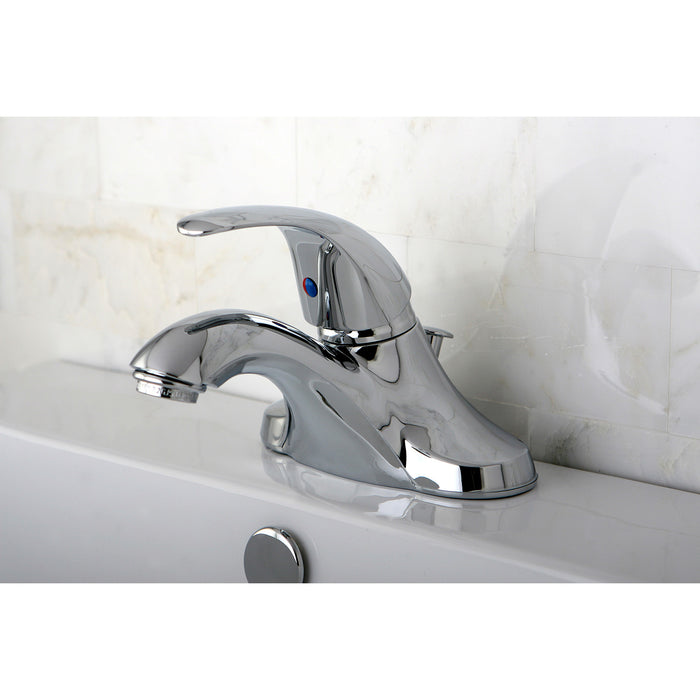 Kingston Tulare KB6541LL - Legacy Single-Handle 3-Hole Deck Mount 4-Inch Centerset Bathroom Faucet with Pop-Up Drain, Polished Chrome
