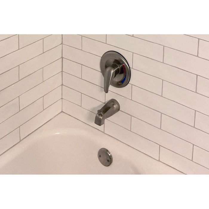 Kingston Tulare KB658 - Chatham Single-Handle Pressure Balanced Tub and Shower Faucet, Brushed Nickel