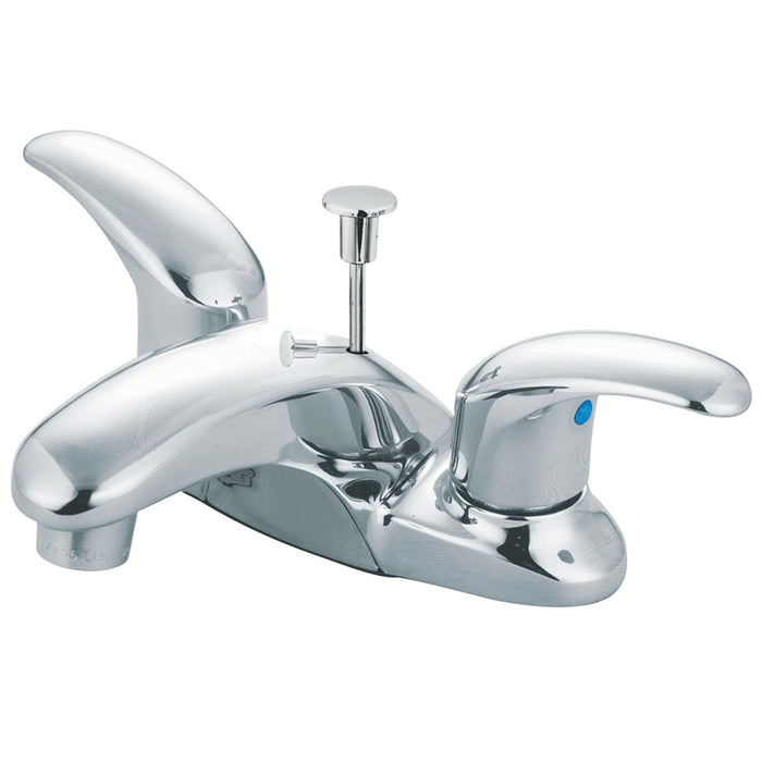 Kingston Tulare KB6621LL - Legacy Double-Handle 3-Hole Deck Mount 4-Inch Centerset Bathroom Faucet with Pop-Up Drain, Polished Chrome