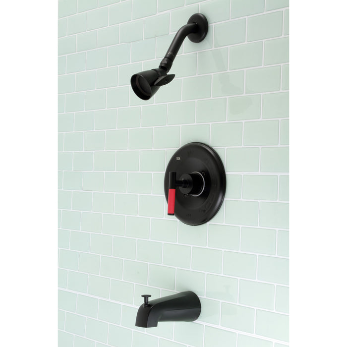 Kingston Sona KB6630CKL - Kaiser Single-Handle Pressure Balanced Tub and Shower Faucet, Matte Black