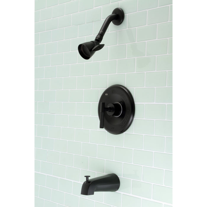 Kingston Sona KB6630CKL - Kaiser Single-Handle Pressure Balanced Tub and Shower Faucet, Matte Black