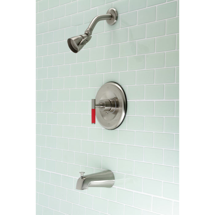 Kingston Sona KB6638CKL - Kaiser Single-Handle Pressure Balanced Tub and Shower Faucet, Brushed Nickel