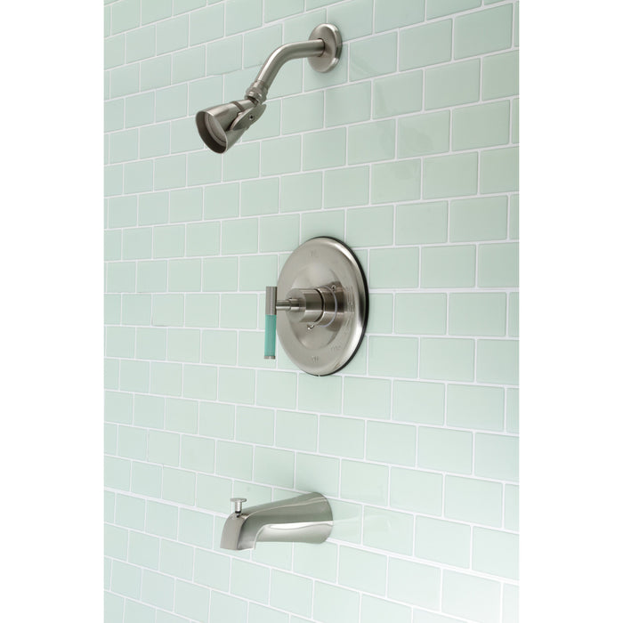 Kingston Sona KB6638CKL - Kaiser Single-Handle Pressure Balanced Tub and Shower Faucet, Brushed Nickel