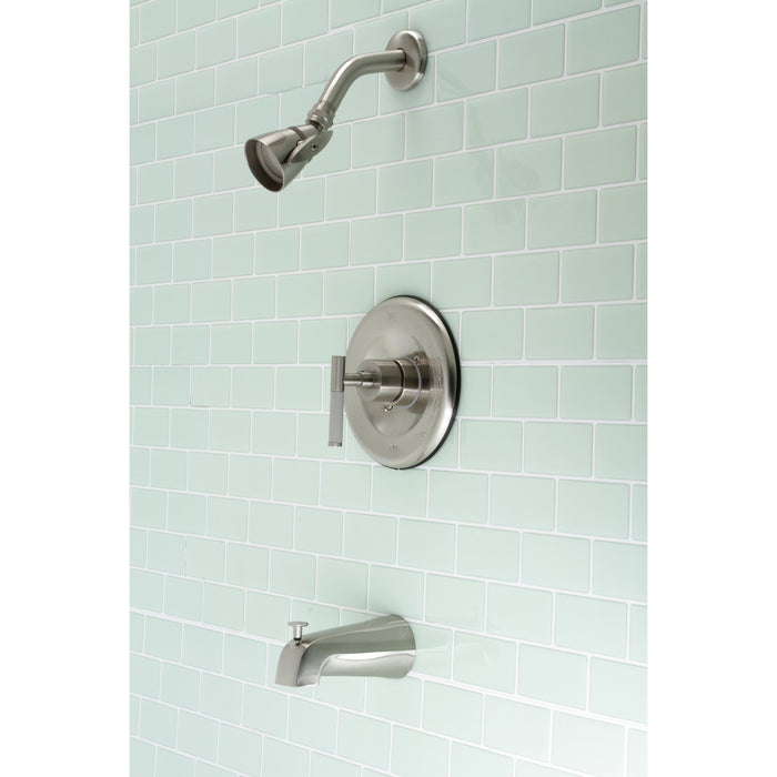 Kingston Sona KB6638CKL - Kaiser Single-Handle Pressure Balanced Tub and Shower Faucet, Brushed Nickel