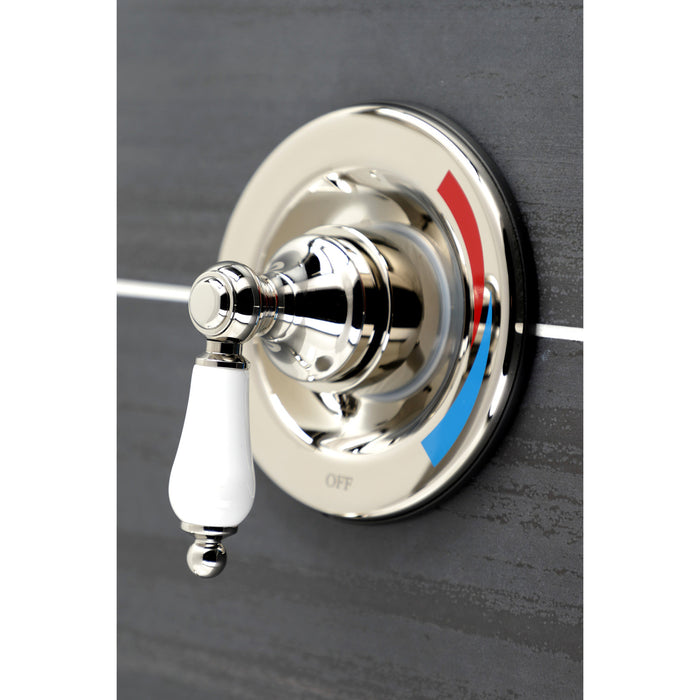 Kingston Heirloom KB666PL - Vintage Double-Handle Pressure Balanced Tub and Shower Faucet, Polished Nickel