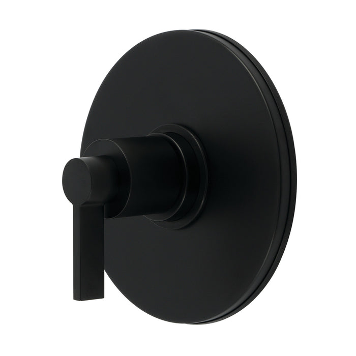 Kingston NuvoFusion KB6690NDLE Single-Handle Pressure Balanced Tub and Shower Faucet, Valve and Trim Only, Matte Black (Valve Included)