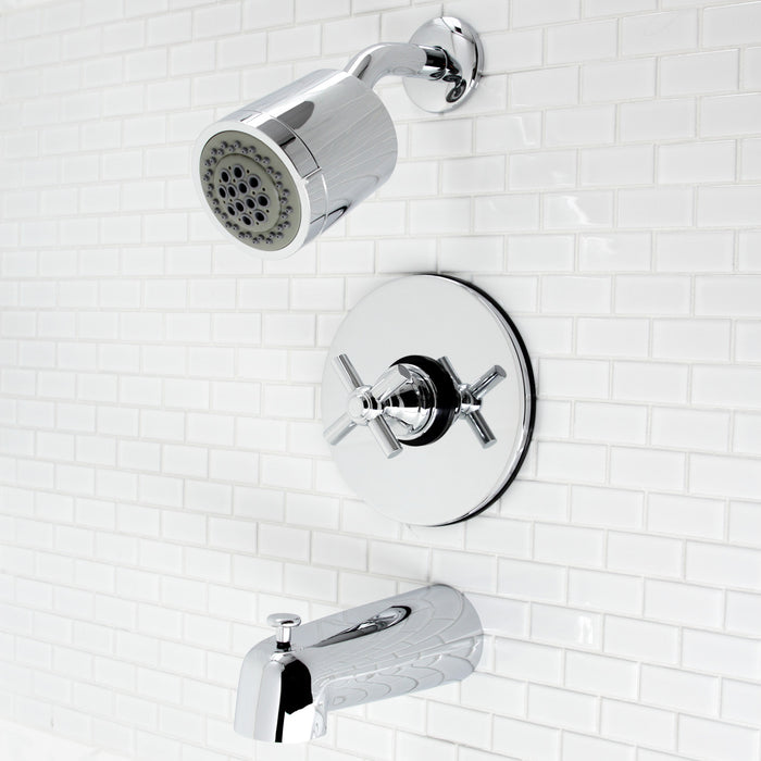 Kingston Tulare KB6691EX - Elinvar Single-Handle Pressure Balanced Tub and Shower Faucet, Polished Chrome
