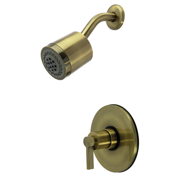 Kingston NuvoFusion KB6693NDLSO Single-Handle Pressure Balanced Shower Faucet, Antique Brass