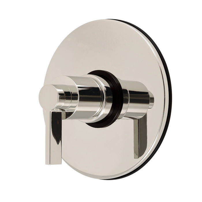 Kingston NuvoFusion KB6696NDLE Single-Handle Pressure Balanced Tub and Shower Faucet, Valve and Trim Only, Polished Nickel (Valve Included)