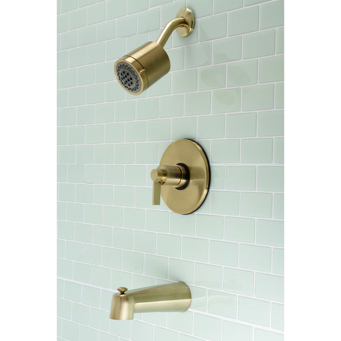 Kingston Sona KB6697NDL - NuvoFusion Single-Handle Pressure Balanced Tub and Shower Faucet, Brushed Brass