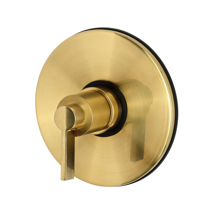 Kingston NuvoFusion KB6697NDLE Single-Handle Pressure Balanced Shower Valve and Trim Set, Brushed Brass (Valve Included)