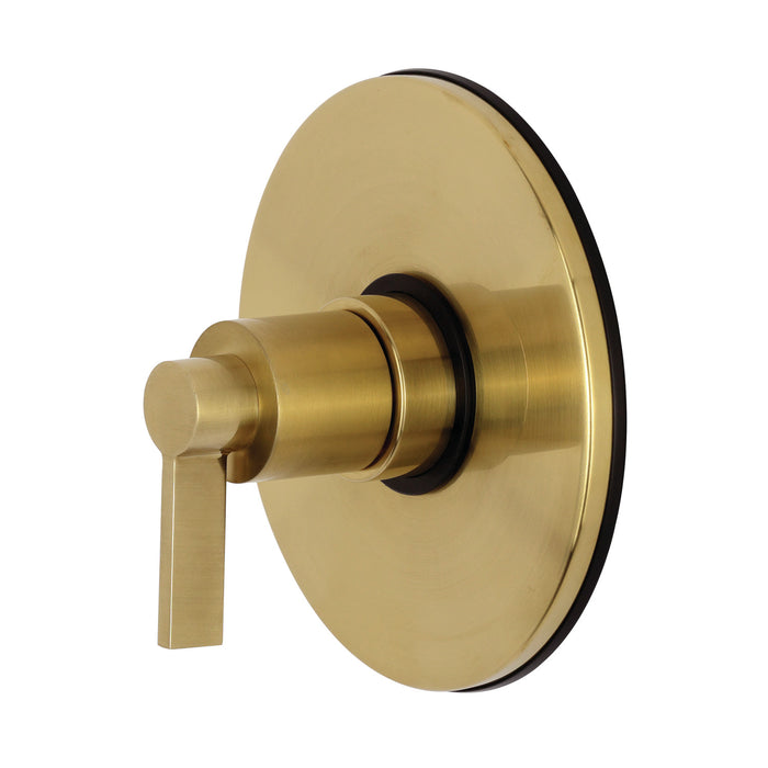 Kingston NuvoFusion KB6697NDLE Single-Handle Pressure Balanced Shower Valve and Trim Set, Brushed Brass (Valve Included)