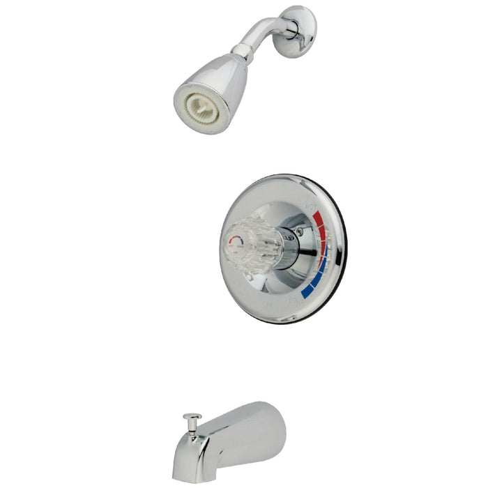 Kingston Chatham KB681 Single-Handle Pressure Balanced Tub and Shower Faucet, Polished Chrome