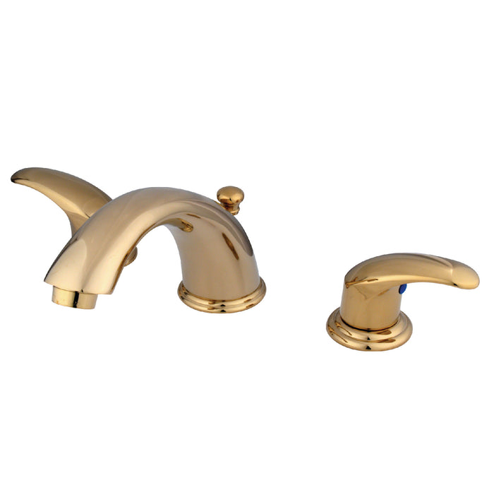 Legacy KB6962LL Two-Handle 3-Hole Deck Mount Widespread Bathroom Faucet with Plastic Pop-Up, Polished Brass