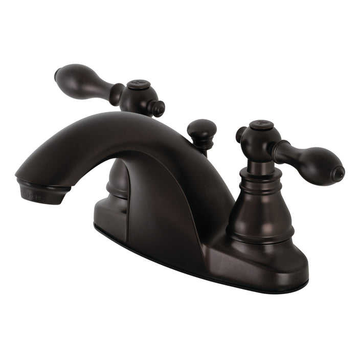 Kingston Tulare KB7645ACL - American Classic Double-Handle 3-Hole Deck Mount 4-Inch Centerset Bathroom Faucet with Pop-Up Drain, Oil Rubbed Bronze