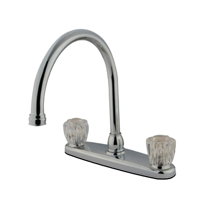 Kingston KB790AC Two-Handle 2-Hole 8" Centerset Kitchen Faucet, Polished Chrome