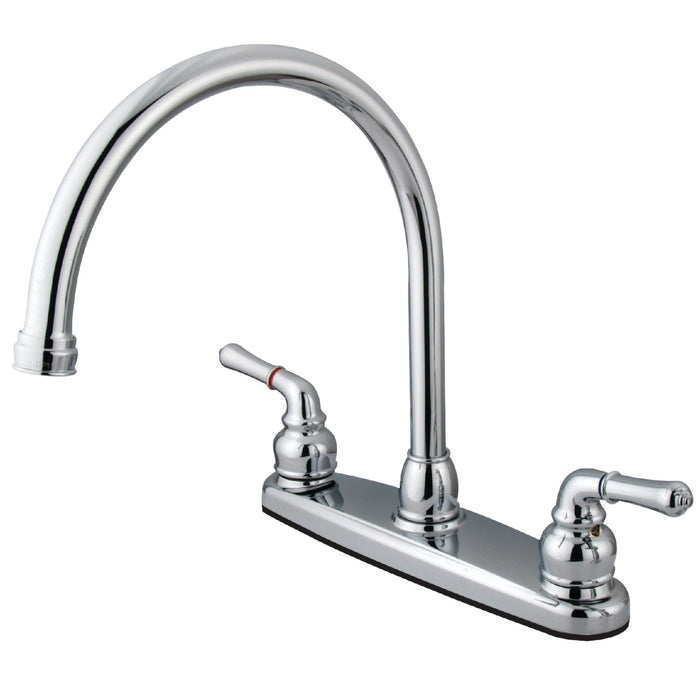 Kingston Tulare KB790 - Magellan Two-Handle 2-Hole 8" Centerset Kitchen Faucet, Polished Chrome