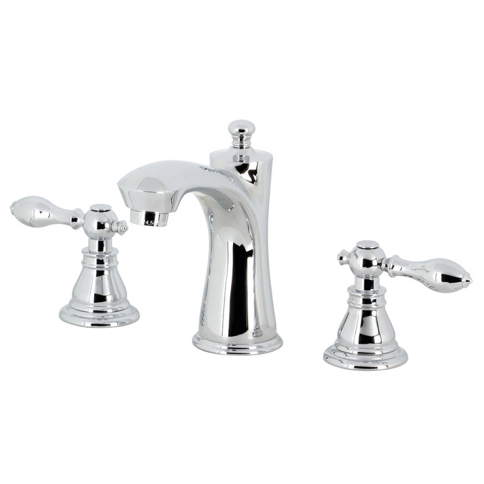 American Classic KB7961ACL Two-Handle 3-Hole Deck Mount Widespread Bathroom Faucet with Plastic Pop-Up, Polished Chrome