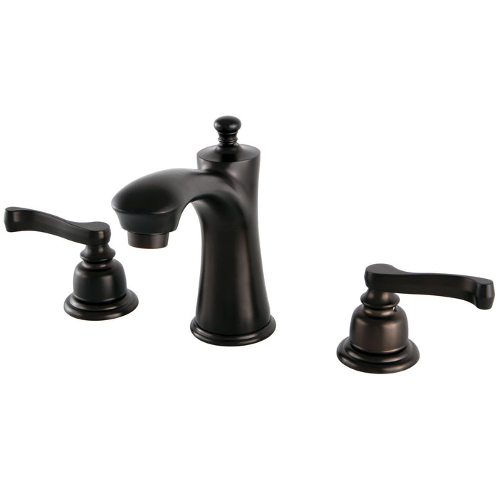 Royale KB7965FL Two-Handle 3-Hole Deck Mount Widespread Bathroom Faucet with Plastic Pop-Up, Oil Rubbed Bronze