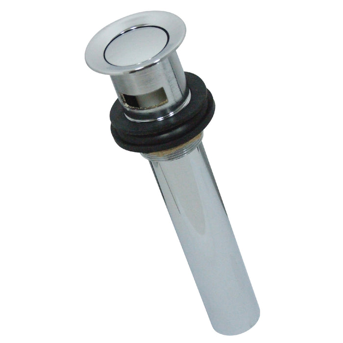 Kingston Trimscape KB8101 Brass Push Pop-Up Bathroom Sink Drain with Overflow, 22 Gauge, Polished Chrome