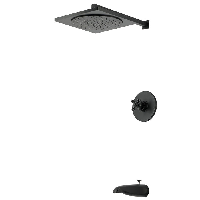 Kingston Restoration KB8330AX Single-Handle Pressure Balanced Tub and Shower Faucet, Matte Black
