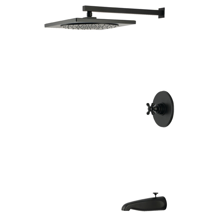 Kingston Metropolitan KB8330BX Single-Handle Pressure Balanced Tub and Shower Faucet, Matte Black