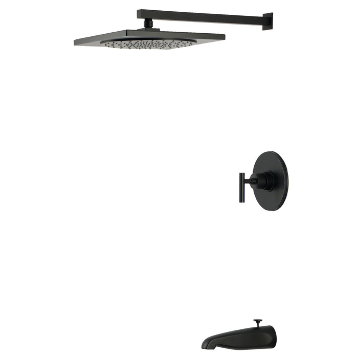 Kingston Manhattan KB8330CML Single-Handle Pressure Balanced Tub and Shower Faucet, Matte Black