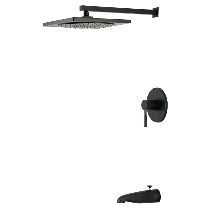 Kingston Concord KB8330DL Single-Handle Pressure Balanced Tub and Shower Faucet, Matte Black