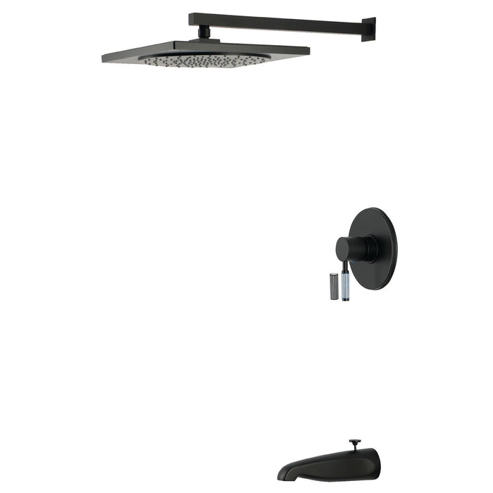 Kingston Verona KB8330KPS Single-Handle Pressure Balanced Tub and Shower Faucet, Matte Black