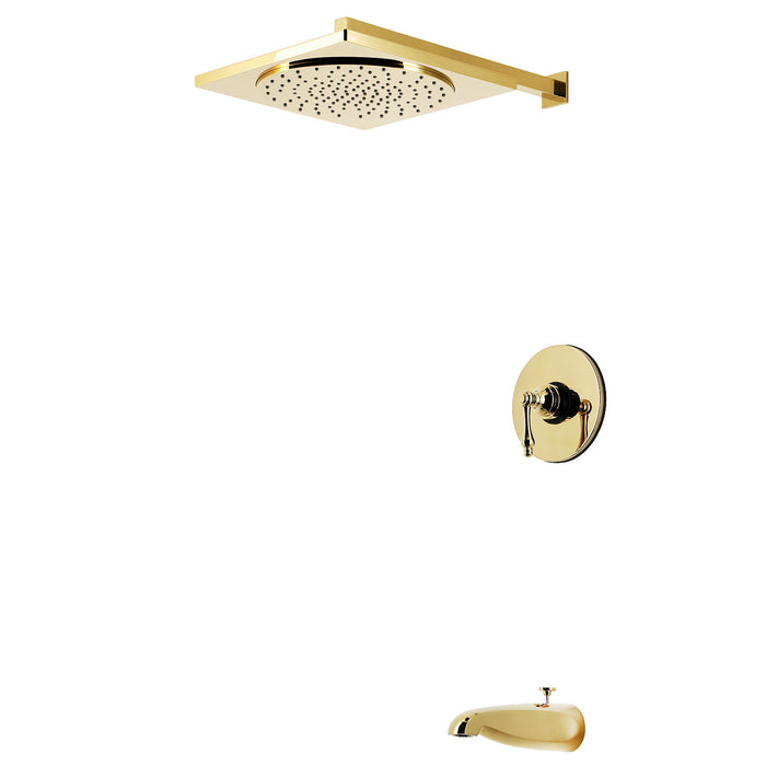 Kingston Restoration KB8332AL Single-Handle Pressure Balanced Tub and Shower Faucet, Polished Brass
