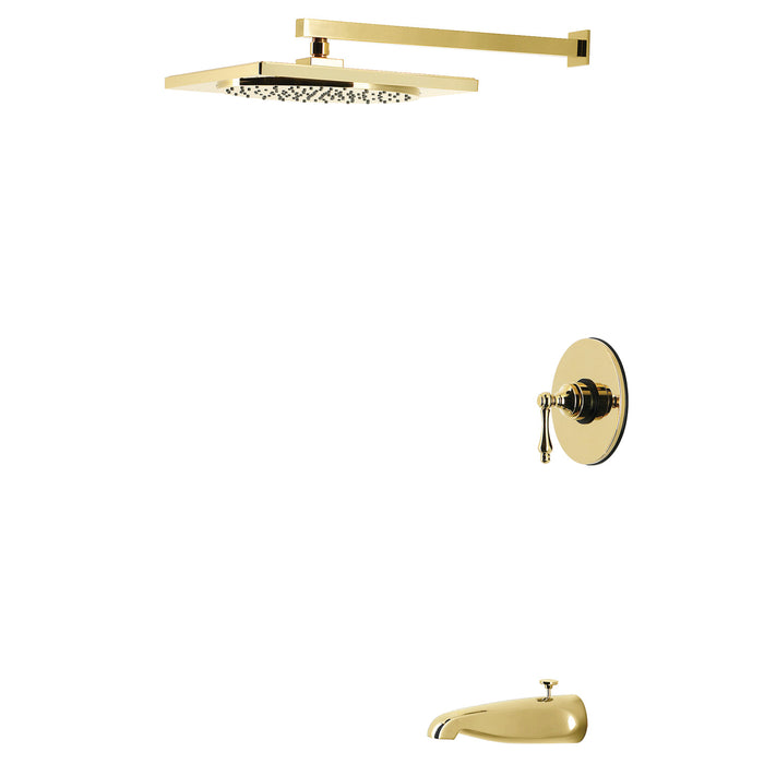 Kingston Restoration KB8332AL Single-Handle Pressure Balanced Tub and Shower Faucet, Polished Brass