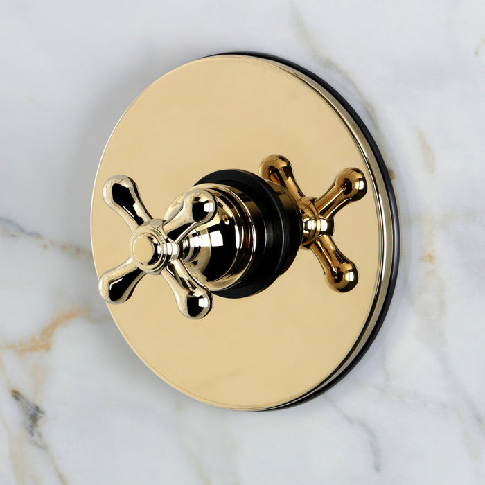 Kingston Restoration KB8332AXSO Single-Handle Pressure Balanced Shower Faucet, Polished Brass