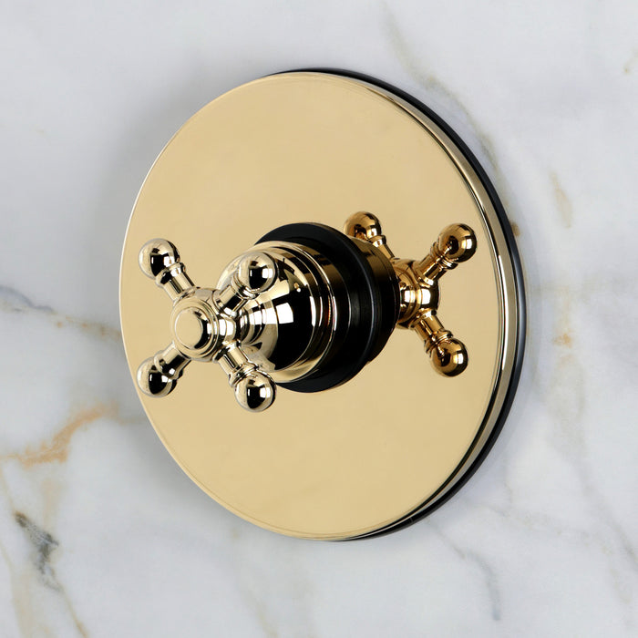 Kingston Metropolitan KB8332BXSO Single-Handle Pressure Balanced Shower Faucet, Polished Brass